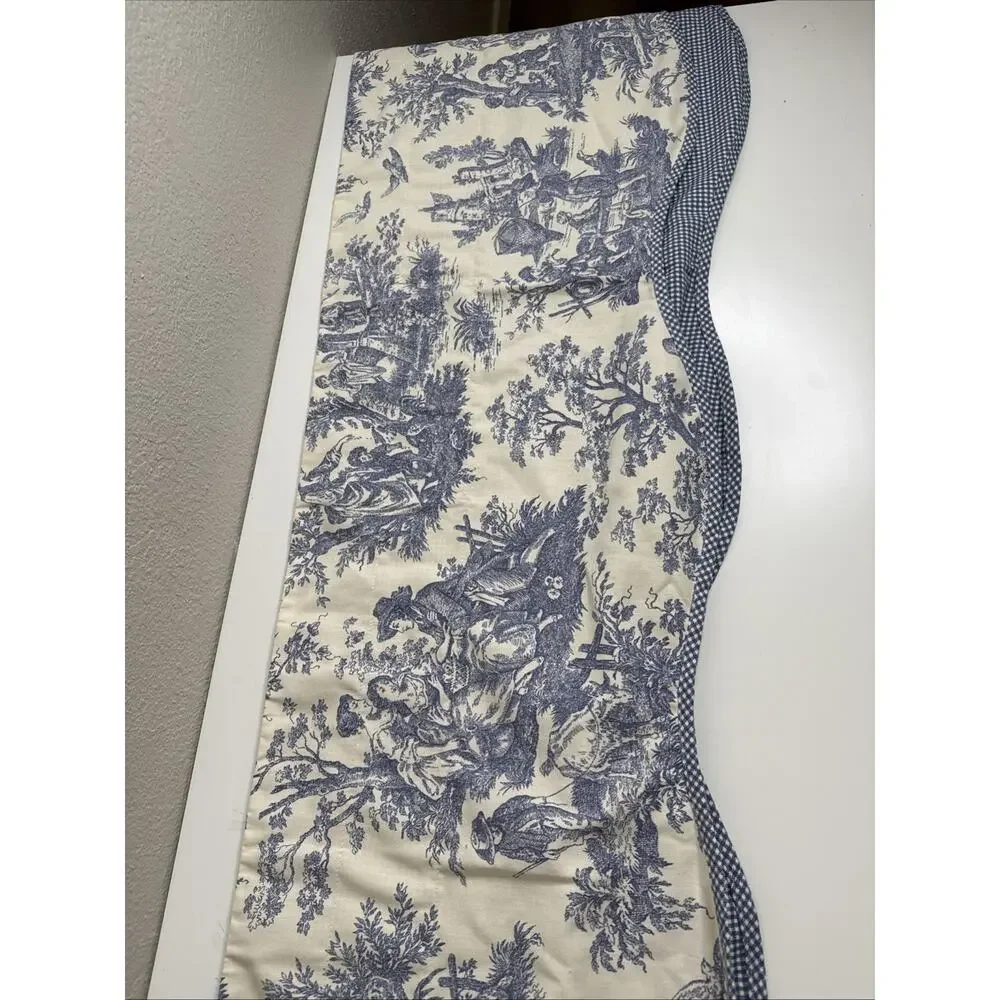WAVERLY Valance Curtain Panel Blue Cream Toile 18